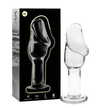 NEBULA SERIES BY IBIZA - PLUG ANAL MODÈLE 6 VERRE BOROSILICATE CLAIR 12.5 CM -O- 4 CM-NEBULA SERIES BY IBIZA-sextoys-lingerie-bdsm-hygiène-sexshop