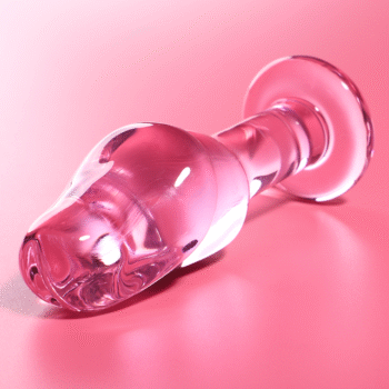 NEBULA SERIES BY IBIZA - PLUG ANAL MODÈLE 6 VERRE BOROSILICATE ROSE 12.5 CM -O- 4 CM-NEBULA SERIES BY IBIZA-sextoys-lingerie-bdsm-hygiène-sexshop