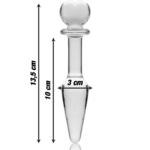 NEBULA SERIES BY IBIZA – PLUG ANAL MODÈLE 7 VERRE BOROSILICATE CLAIR 13.5 CM -O- 3 CM