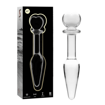 NEBULA SERIES BY IBIZA - PLUG ANAL MODÈLE 7 VERRE BOROSILICATE CLAIR 13.5 CM -O- 3 CM-NEBULA SERIES BY IBIZA-sextoys-lingerie-bdsm-hygiène-sexshop