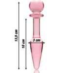 NEBULA SERIES BY IBIZA – PLUG ANAL MODÈLE 7 VERRE BOROSILICATE ROSE 13.5 CM -O- 3 CM