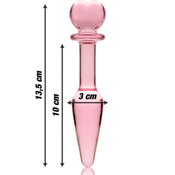 NEBULA SERIES BY IBIZA - PLUG ANAL MODÈLE 7 VERRE BOROSILICATE ROSE 13.5 CM -O- 3 CM-NEBULA SERIES BY IBIZA-sextoys-lingerie-bdsm-hygiène-sexshop