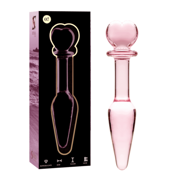 NEBULA SERIES BY IBIZA - PLUG ANAL MODÈLE 7 VERRE BOROSILICATE ROSE 13.5 CM -O- 3 CM-NEBULA SERIES BY IBIZA-sextoys-lingerie-bdsm-hygiène-sexshop