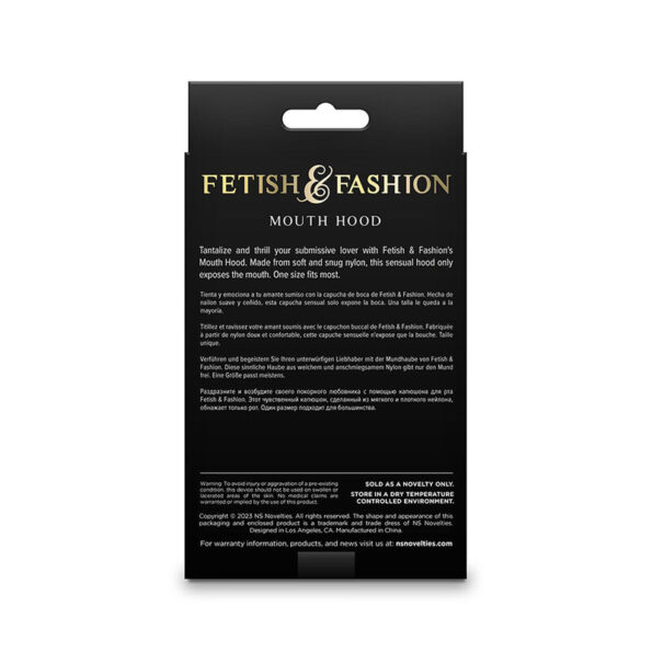 NS NOVELTIES - FETISH & FASHION CAGOULE BOUCHE NYLON NOIR-NS NOVELTIES-sextoys-lingerie-bdsm-hygiène-sexshop