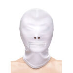 NS NOVELTIES - FETISH & FASHION CAPUCHE BOUCHE FERMÉE À FERMETURE ÉCLAIR NYLON BLANC-NS NOVELTIES-sextoys-lingerie-bdsm-hygiène-sexshop