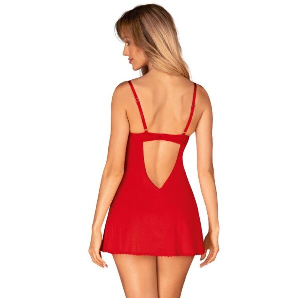 OBSESSIVE - CHEMISE & STRING INGRIDIA ROUGE XS/S-OBSESSIVE CHEMISE-sextoys-lingerie-bdsm-hygiène-sexshop
