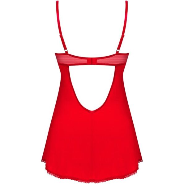 OBSESSIVE - CHEMISE & STRING INGRIDIA ROUGE XS/S-OBSESSIVE CHEMISE-sextoys-lingerie-bdsm-hygiène-sexshop