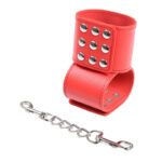 OHMAMA FETISH - MENOTTES ROUGES AVEC FERMETURE À PRESSION-OHMAMA FETISH-sextoys-lingerie-bdsm-hygiène-sexshop