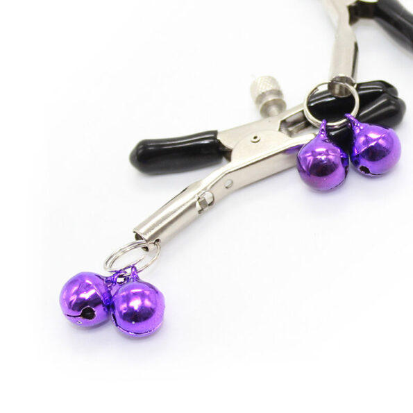 OHMAMA FETISH - Pinces à tétons AVEC CLOCHE LILAS-OHMAMA FETISH-sextoys-lingerie-bdsm-hygiène-sexshop