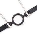 OHMAMA FETISH – RING GAG AVEC CHAÎNES ET PINCES À TÉLÉNOLS