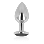 OHMAMA – PLUG ANAL AVEC CRISTAL NOIR 8 CM