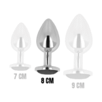 OHMAMA – PLUG ANAL AVEC CRISTAL NOIR 8 CM