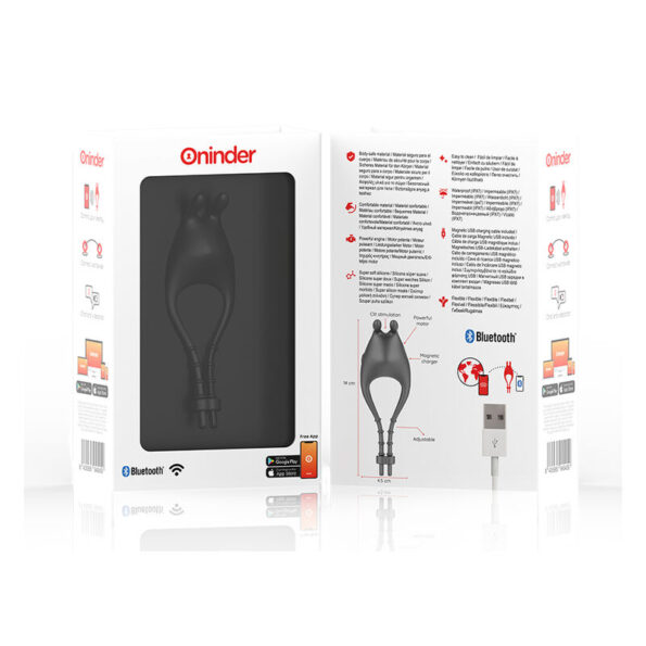 ONINDER - ANNEAU VIBRATEUR RÉGLABLE RECHARGEABLE PAMPA AVEC STIMULATEUR DE CLITORIS 10 VITESSES - APPLICATION GRATUITE-ONINDER-sextoys-lingerie-bdsm-hygiène-sexshop