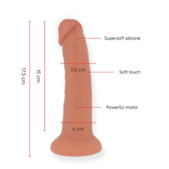 ONINDER - PETIT GODE VIBRATEUR BOGOTÁ 9 VITESSES NATUREL 17.5 CM -O- 4 CM - APPLICATION GRATUITE-ONINDER-sextoys-lingerie-bdsm-hygiène-sexshop