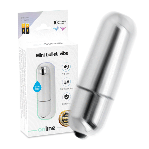 ONLINE - MINI BALLE VIBRANTE ARGENT-ONLINE-sextoys-lingerie-bdsm-hygiène-sexshop