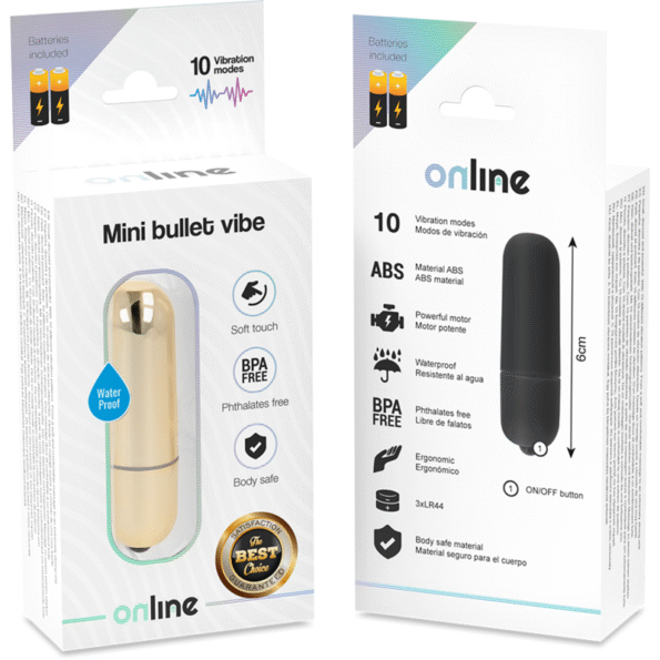 ONLINE - MINI BALLE VIBRANTE DORÉE-ONLINE-sextoys-lingerie-bdsm-hygiène-sexshop