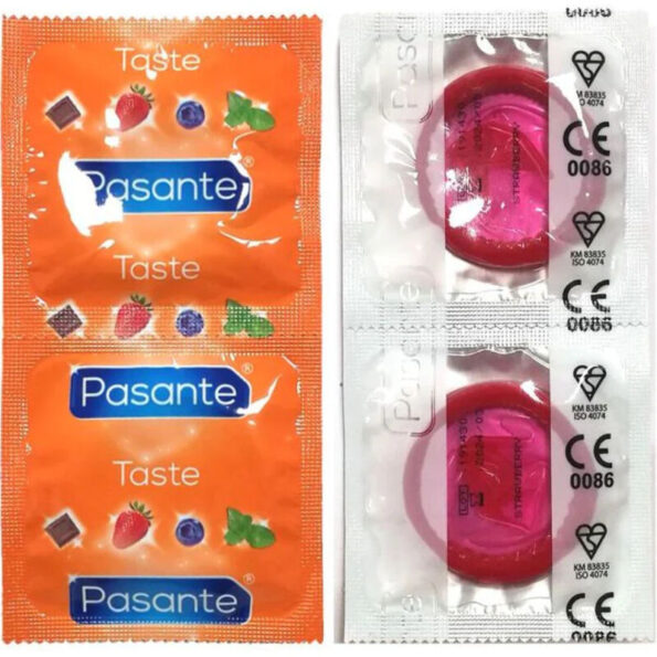 PASANTE - PRÉSERVATIFS SAVEUR FRAISE SAC 144 UNITÉS-PASANTE-sextoys-lingerie-bdsm-hygiène-sexshop