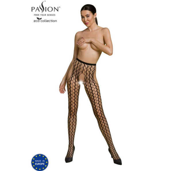 PASSION - BODYSTOCKING ECO COLLECTION ECO S007 NOIR-PASSION WOMAN GARTER & STOCK-sextoys-lingerie-bdsm-hygiène-sexshop
