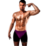 PASSION - BOXER 009 LINGERIE EROTIQUE LILAS/NOIR S/M-PASSION MEN-sextoys-lingerie-bdsm-hygiène-sexshop