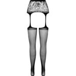 PASSION – COLLANT NOIR AVEC JARRETIÈRE S028 TAILLE UNIQUE