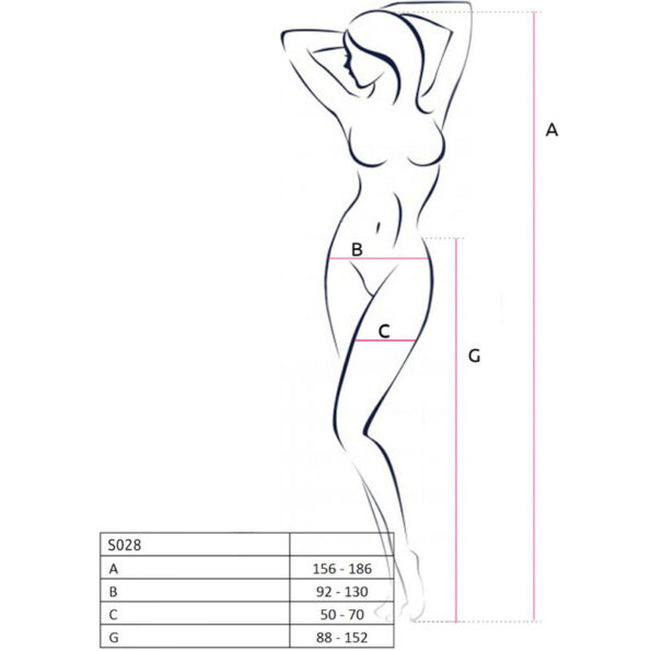 PASSION - COLLANT NOIR AVEC JARRETIÈRE S028 TAILLE UNIQUE-PASSION WOMAN GARTER & STOCK-sextoys-lingerie-bdsm-hygiène-sexshop