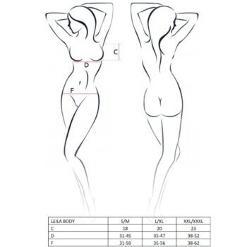 PASSION - FEMME LEILA TEDDY NOIR TAILLE S/M-PASSION WOMAN TEDDIES-sextoys-lingerie-bdsm-hygiène-sexshop