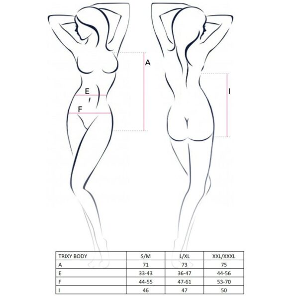PASSION - FEMME TRIXY TEDDY NOIR TAILLE L/XL-PASSION WOMAN TEDDIES-sextoys-lingerie-bdsm-hygiène-sexshop