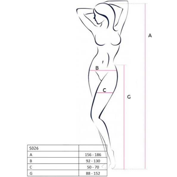 PASSION - S026 BAS BLANCS AVEC JARRETIÈRE TAILLE UNIQUE-PASSION WOMAN GARTER & STOCK-sextoys-lingerie-bdsm-hygiène-sexshop
