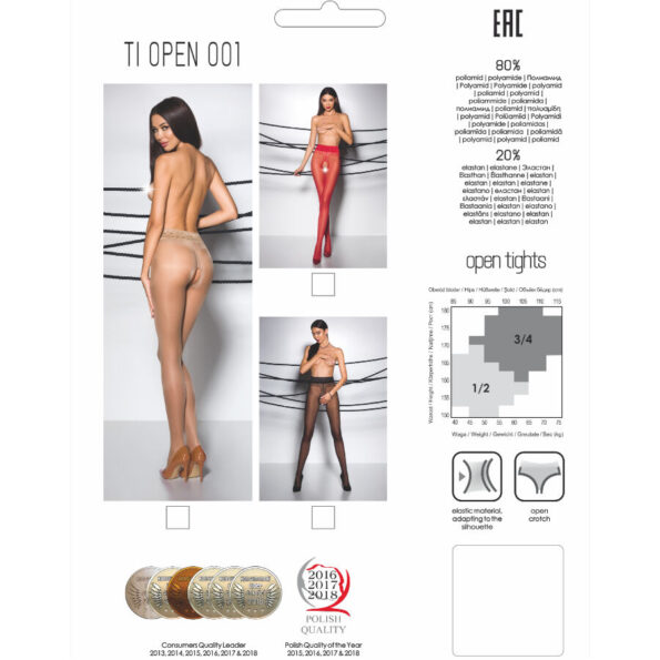 PASSION - TIOPEN 001 COLLANT NOIR 1/2 20 DEN-PASSION WOMAN GARTER & STOCK-sextoys-lingerie-bdsm-hygiène-sexshop