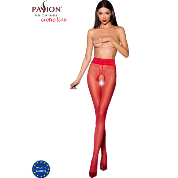PASSION - TIOPEN 001 COLLANT ROUGE 3/4 20 DEN-PASSION WOMAN GARTER & STOCK-sextoys-lingerie-bdsm-hygiène-sexshop
