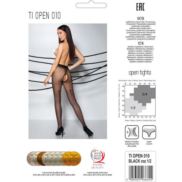 PASSION - TIOPEN 010 COLLANT NOIR 3/4 20 DEN-PASSION WOMAN GARTER & STOCK-sextoys-lingerie-bdsm-hygiène-sexshop
