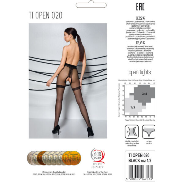 PASSION - TIOPEN 020 COLLANT NOIR 3/4 20 DEN-PASSION WOMAN GARTER & STOCK-sextoys-lingerie-bdsm-hygiène-sexshop