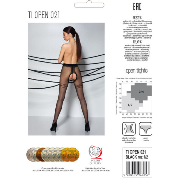 PASSION - TIOPEN 021 COLLANT NOIR 3/4 20 DEN-PASSION WOMAN GARTER & STOCK-sextoys-lingerie-bdsm-hygiène-sexshop