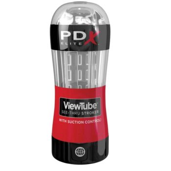 PDX ELITE - MASTURBATEUR STROKER CONTRÔLE DU TUBE DE VUE ONDES STIMULANTES TRANSPARENTES-PDX ELITE-sextoys-lingerie-bdsm-hygiène-sexshop