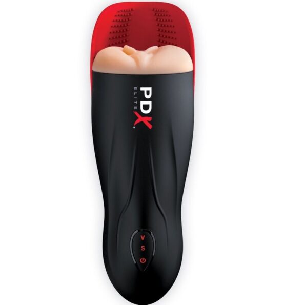 PDX ELITE - STROKER FUCK-O-MATIC VAGIN DOUBLE VIBRATION PÉNIS ET TESTICULES-PDX ELITE-sextoys-lingerie-bdsm-hygiène-sexshop
