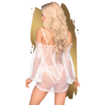 PENTHOUSE – LIP SMACKER BABYDOLL BLANC L/XL