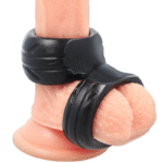 POWERING – ANNEAU PÉNIS DOUBLE SUPER FLEXIBLE ET RÉSISTANT PR09 NOIR