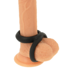 POWERING – ANNEAU PÉNIS ET TESTICULES SUPER FLEXIBLE ET RÉSISTANT PR12 NOIR