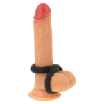 POWERING – ANNEAU PÉNIS ET TESTICULES SUPER FLEXIBLE ET RÉSISTANT PR12 NOIR
