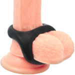 POWERING – ANNEAU PÉNIS ET TESTICULES SUPER FLEXIBLE ET RÉSISTANT PR13 NOIR