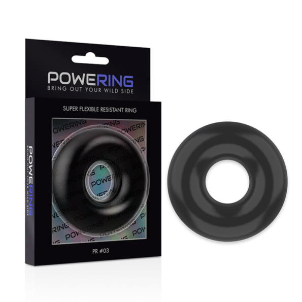 POWERING - ANNEAU PÉNIS SUPER FLEXIBLE ET RÉSISTANT 5CM PR03 NOIR-POWERING-sextoys-lingerie-bdsm-hygiène-sexshop