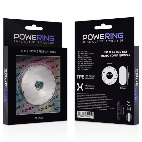 POWERING - ANNEAU PÉNIS SUPER FLEXIBLE ET RÉSISTANT 5CM PR08 CLAIR-POWERING-sextoys-lingerie-bdsm-hygiène-sexshop