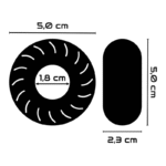 POWERING – ANNEAU PÉNIS SUPER FLEXIBLE ET RÉSISTANT 5CM PR08 CLAIR