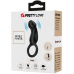 PRETTY LOVE – ANNEAU ANAL ET VIBRATEUR WARREN NOIR