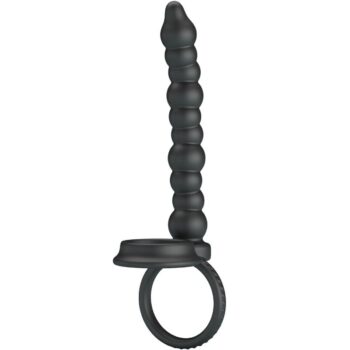 PRETTY LOVE - ANNEAU PÉNÉTRANT À DOUBLE PÉNÉTRATION DILLION NOIR-PRETTY LOVE-sextoys-lingerie-bdsm-hygiène-sexshop