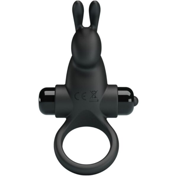 PRETTY LOVE - ANNEAU VIBRANT + STIMULATEUR DE CLITORIS RABBIT 10 VIBRATIONS NOIR-PRETTY LOVE-sextoys-lingerie-bdsm-hygiène-sexshop