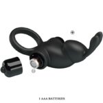 PRETTY LOVE – ANNEAU VIBRANT + STIMULATEUR DE CLITORIS RABBIT 10 VIBRATIONS NOIR