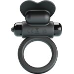 PRETTY LOVE - BAGUE VIBRANTE DEBONAIRE LAPIN 10 VIBRATIONS NOIRE-PRETTY LOVE-sextoys-lingerie-bdsm-hygiène-sexshop