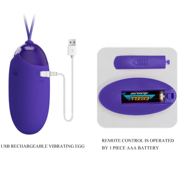 PRETTY LOVE - BERGER YOUTH OEUF VIBRANT TÉLÉCOMMANDÉ VIOLET-PRETTY LOVE YOUTH-sextoys-lingerie-bdsm-hygiène-sexshop