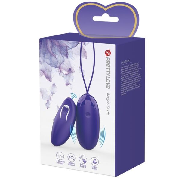 PRETTY LOVE - BERGER YOUTH OEUF VIBRANT TÉLÉCOMMANDÉ VIOLET-PRETTY LOVE YOUTH-sextoys-lingerie-bdsm-hygiène-sexshop
